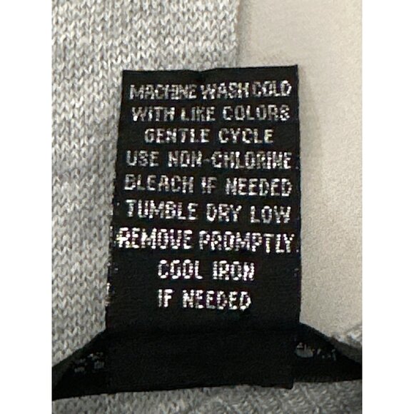 89th and Madison XL Gray Knit Chiffon Back Twist Pullover Lightweight Layer - Picture 9 of 11